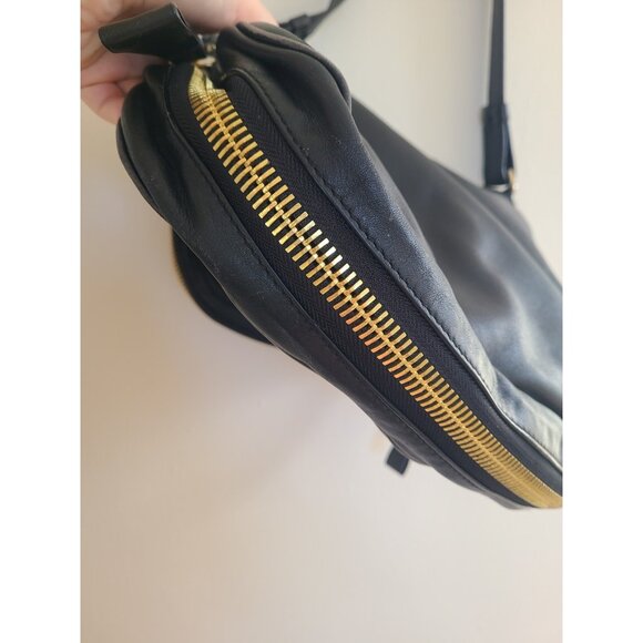 TOM FORD Black Leather Jennifer Double Zip Shoulder Bag Handbag Purse - Picture 12 of 16